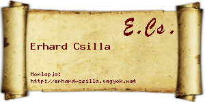 Erhard Csilla névjegykártya