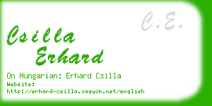 csilla erhard business card